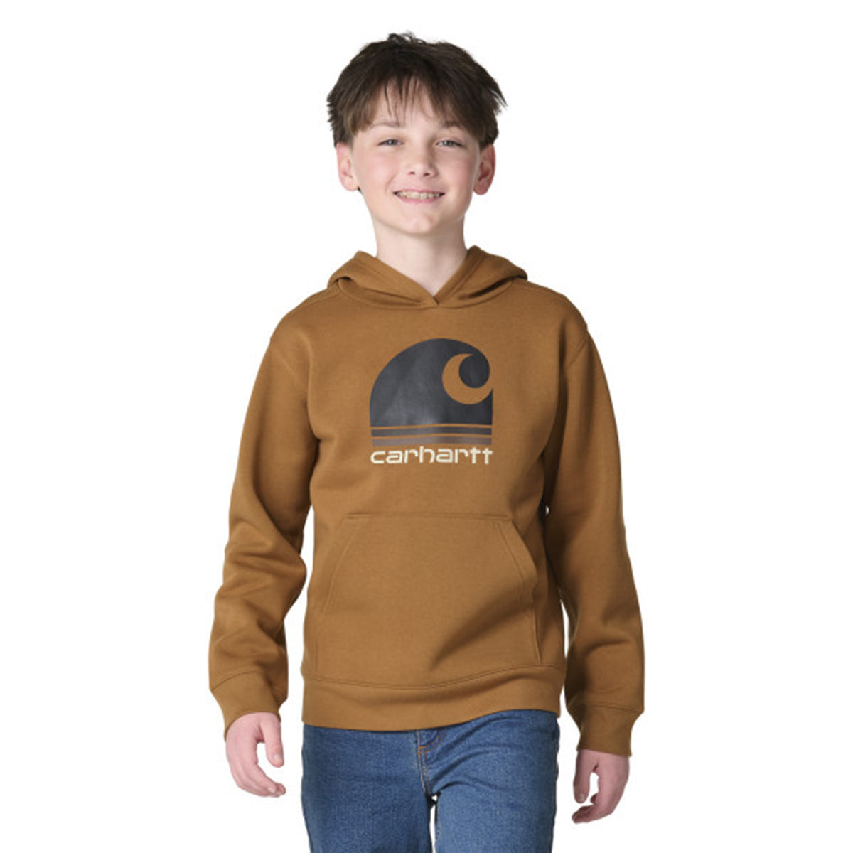 Boys' Long-Sleeve Hooded Graphic Sweatshirt, Child