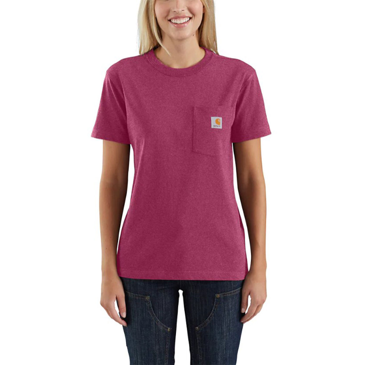 Women's Loose Fit Heavyweight Short Sleeve Pocket T-Shirt