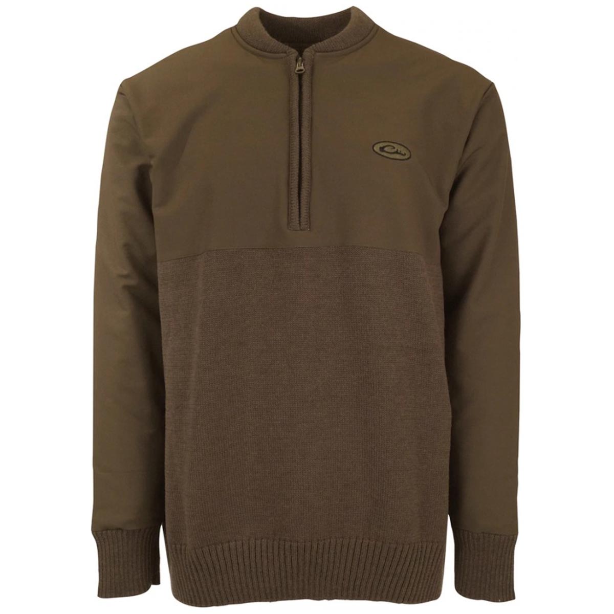 Solid 1/4 Zip Wool Sweater