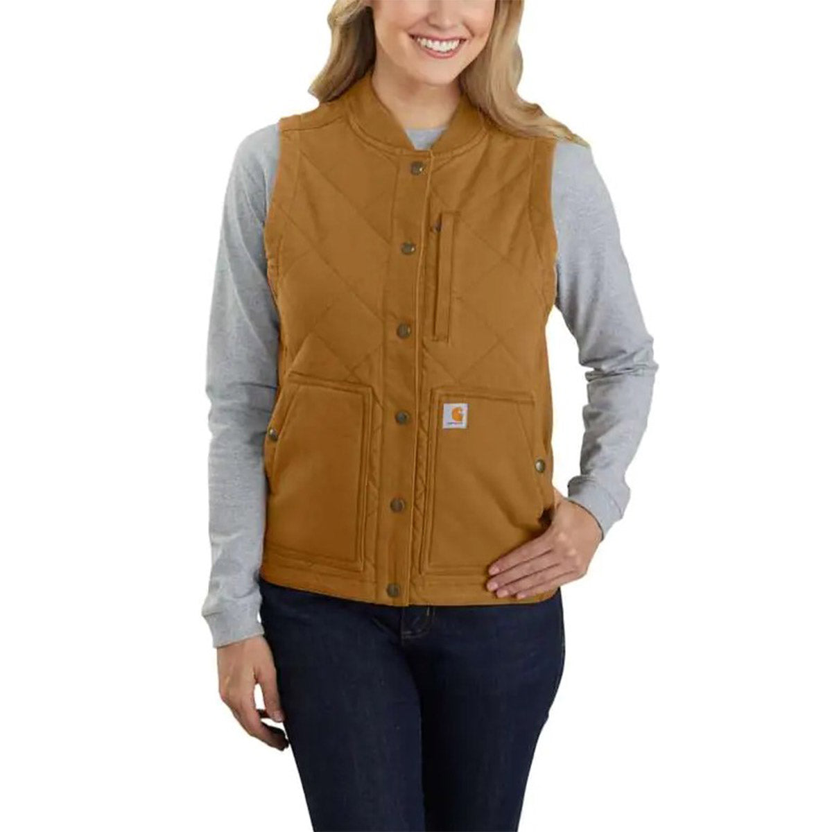 Rugged Flex Relaxed Fit Canvas Insulated Rib Collar Vest