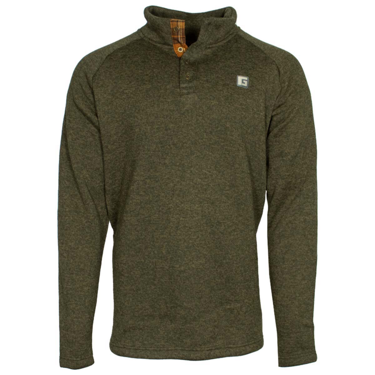 Classic 3 Button Sweater Fleece Henley
