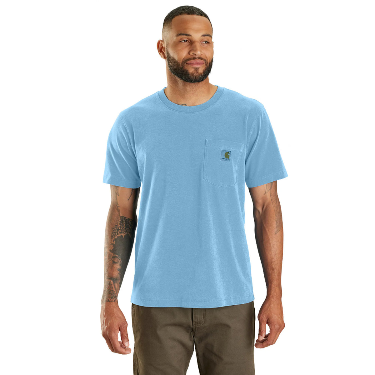 Relaxed Fit Lightweight Garment Dyed Pocket T-Shirt