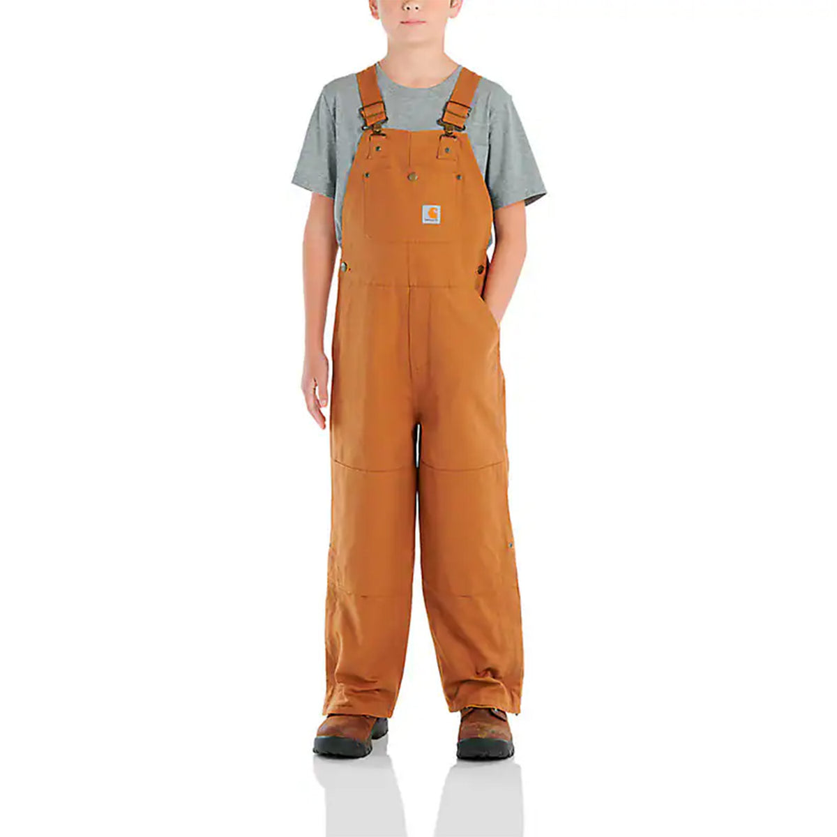 Kids' Quilt-Lined Canvas Overalls