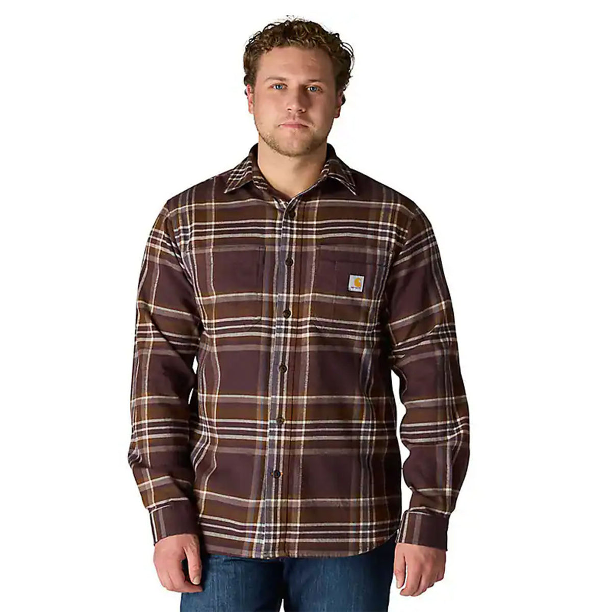 Rugged Flex Relaxed Fit Midweight Flannel Long Sleeve Plaid Shirts