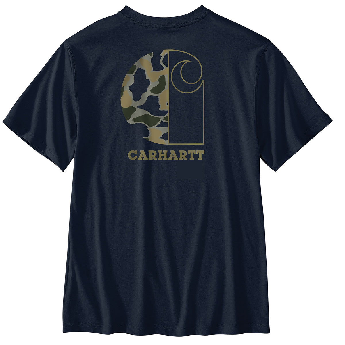 Relaxed Fit Lightweight Short-Sleeve Pocket Camo Graphic T-Shirt