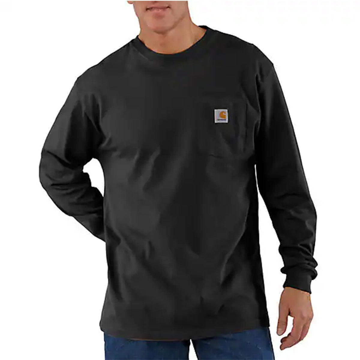 Loose Fit Heavyweight Long Sleeve Pocket T-Shirt