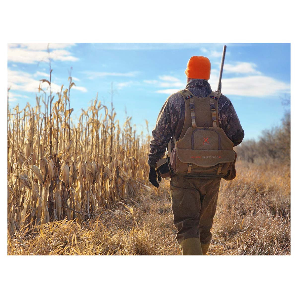 ALPS OutdoorZ Upland Game Vest X 2.0 in Coyote Brown In-the-Field Image