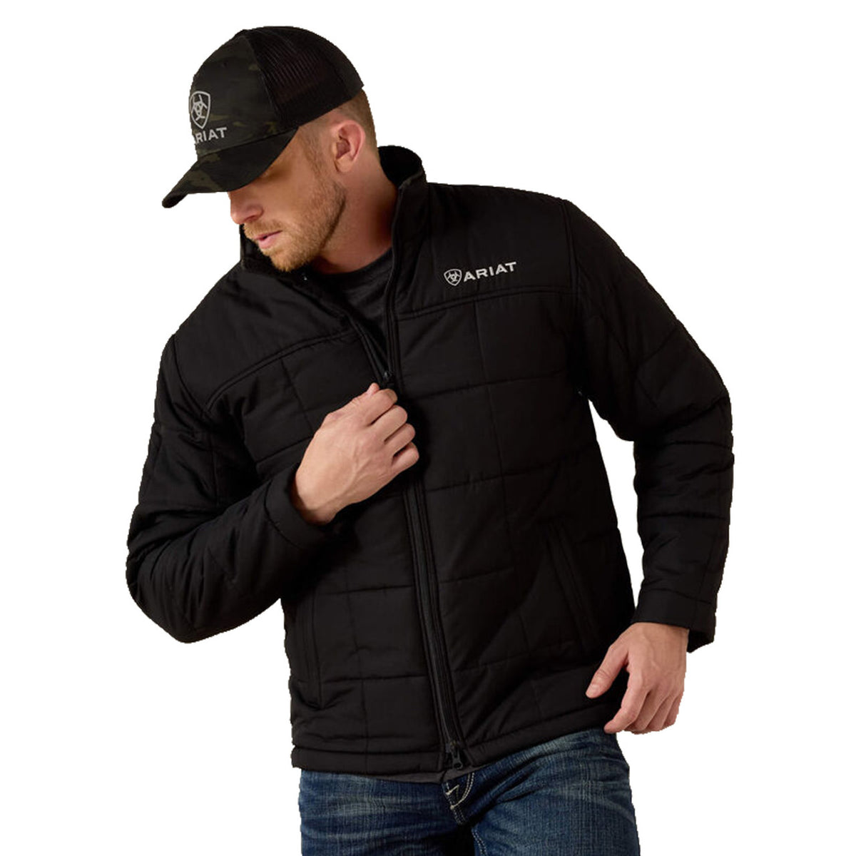 Front Model Image of the Ariat Crius Insulated Jacket.