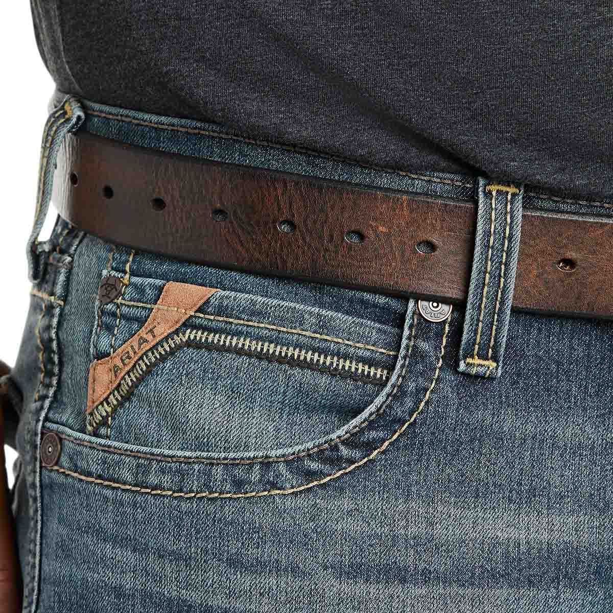 M4 Low Rise Stretch Stockton Straight Leg Jean pocket image.