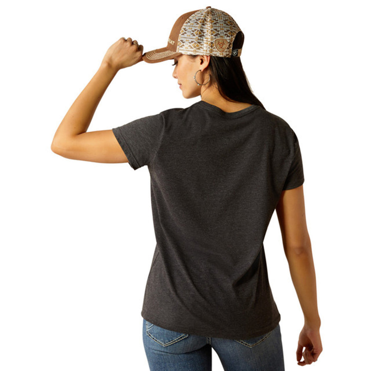 Ariat Women's Boot Script T-Shirt Back Image.