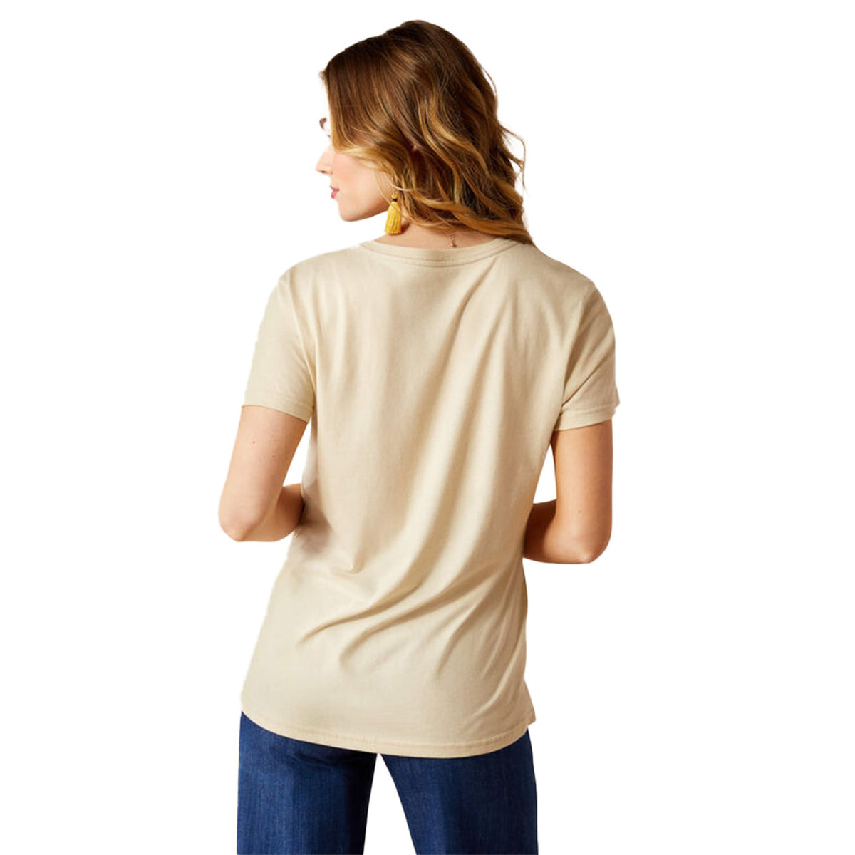 Ariat Women's Longhorn Watercolor T-Shirt back image