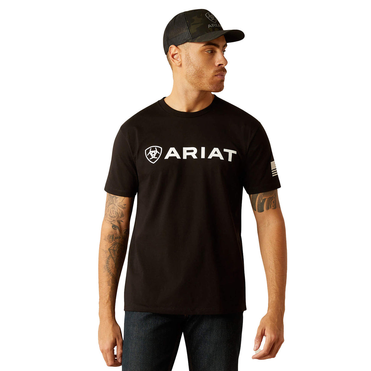 Ariat Shield Flag T-Shirt image in Black