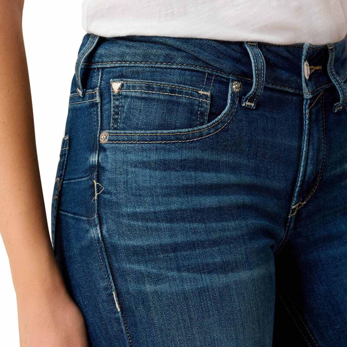 Ariat Women's R.E.A.L. Perfect Rise Abby Straight Leg Jeans Pocket Image