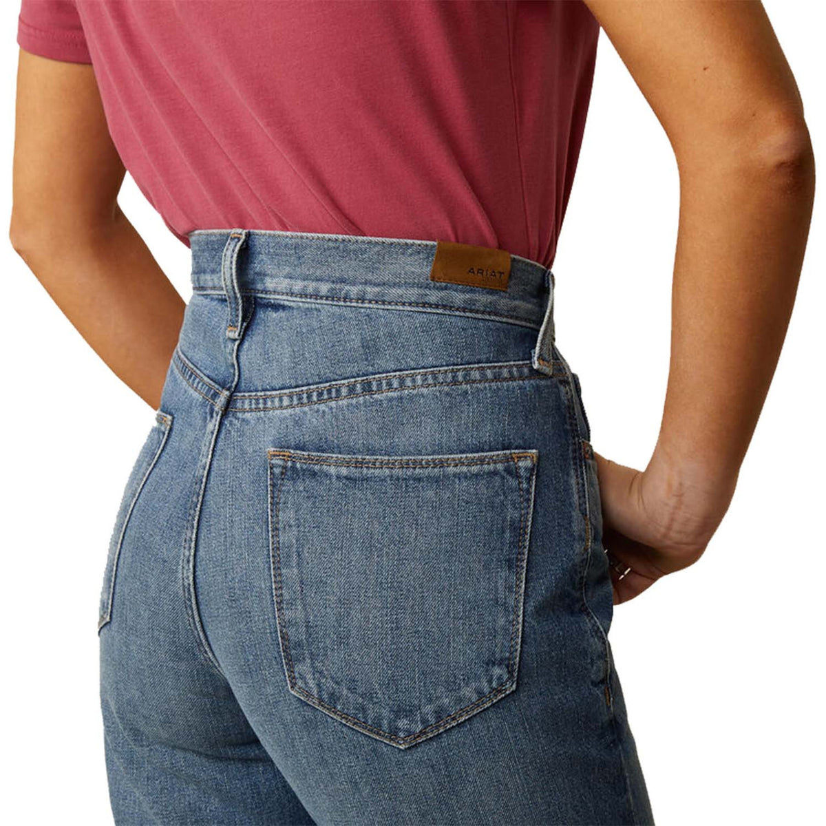 Ariat Ultra High Rise Tomboy Wide Jean back pocket image