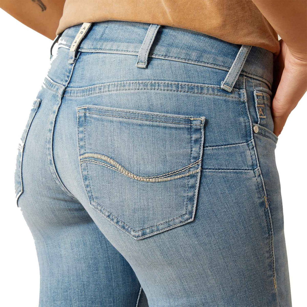 Ariat Mid Rise Alessia Straight Leg Jean back pocket image