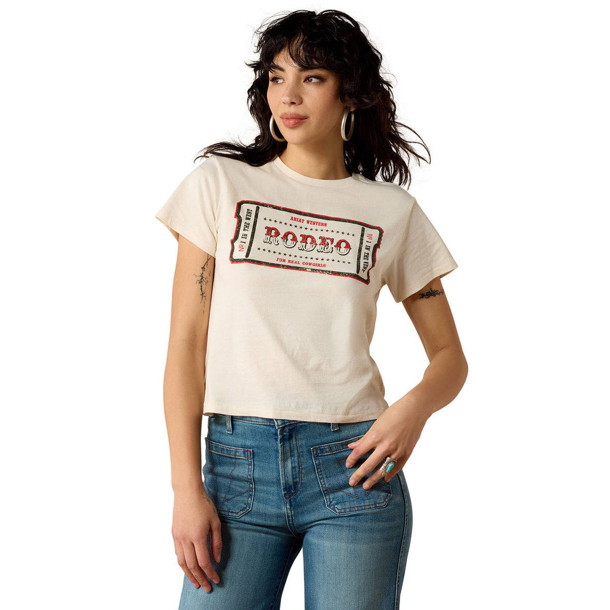 Front Image of the Ariat Women's One In The West T-Shirt.
