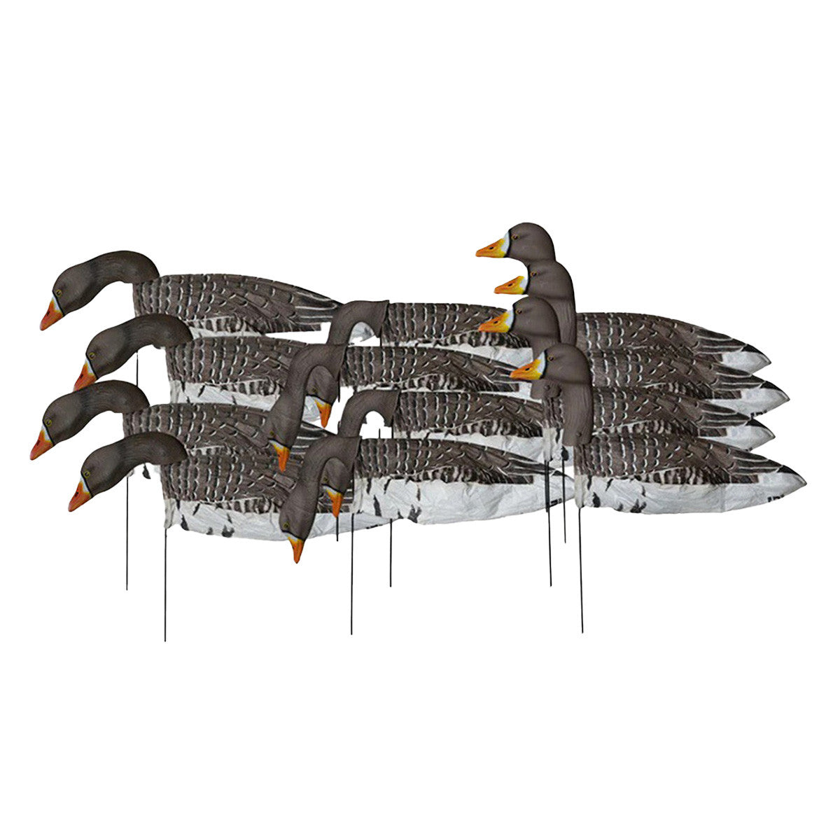 Image of the GHG Decoy Systems 3D Head Pro Grade Specklebelly Goose Windsock Harvester Pack.