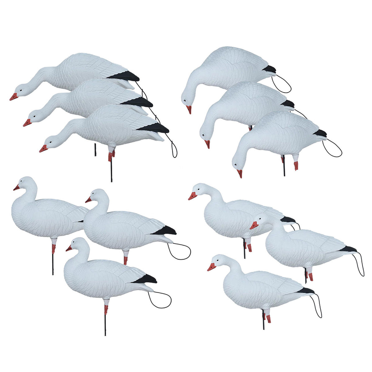 GHG Decoy Systems Pro-Flex Full Body Snow Goose Harvester Decoy 12 Pack Image
