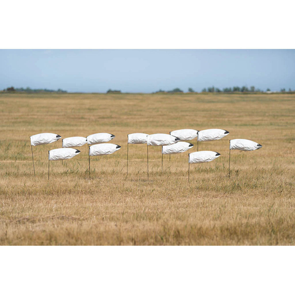 Image of the GHG Pro-Grade Tall Snow Goose Sock Decoys with No Heads.
