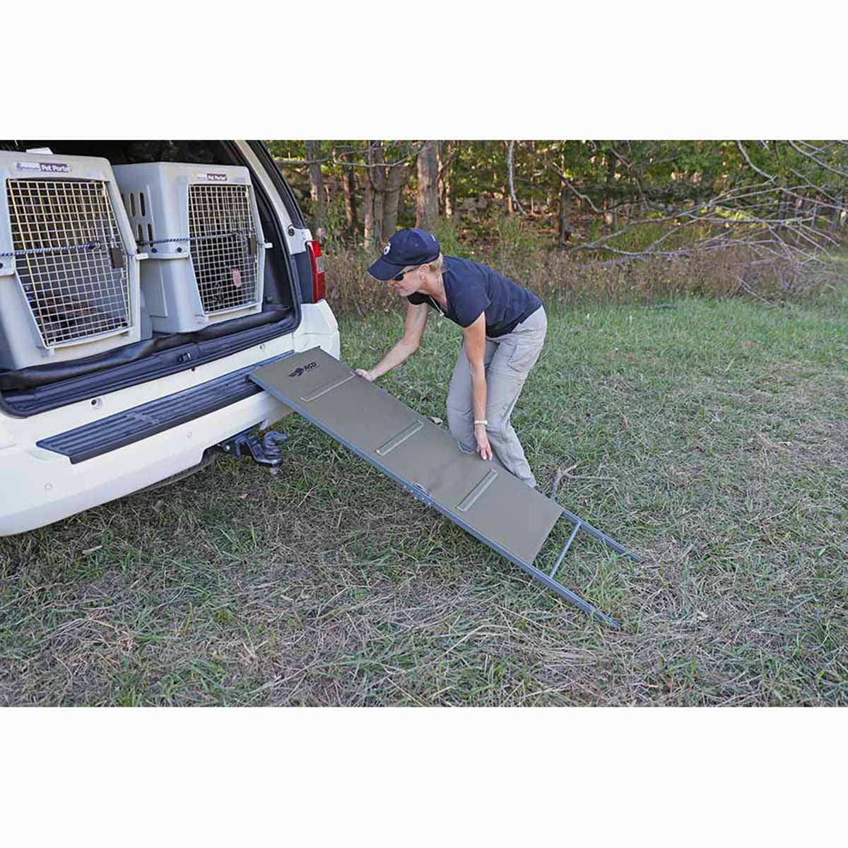 Avery Folding Dog Ramp set up image
