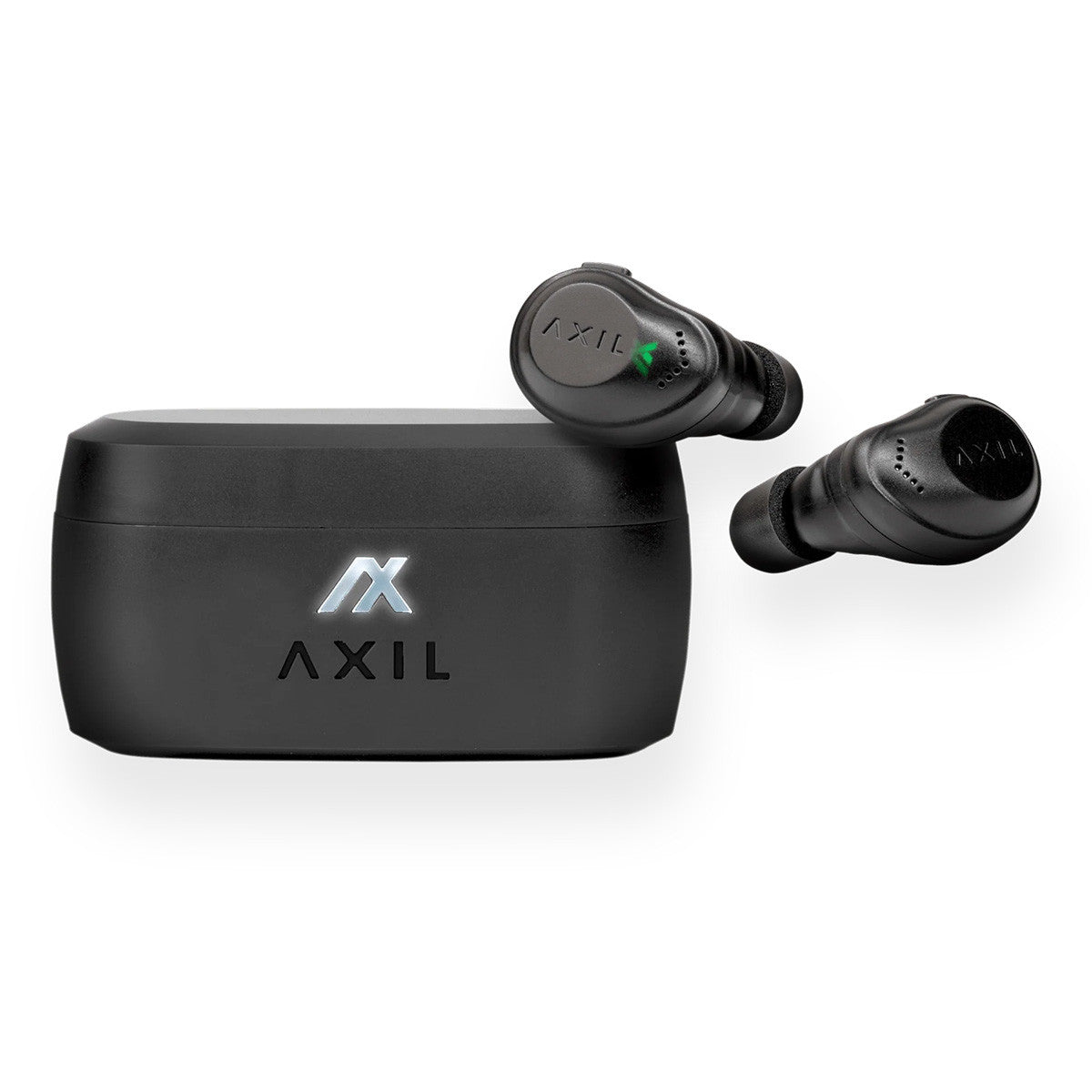 Axil XCOR Bluetooth Ear Buds Earbuds and Case Image