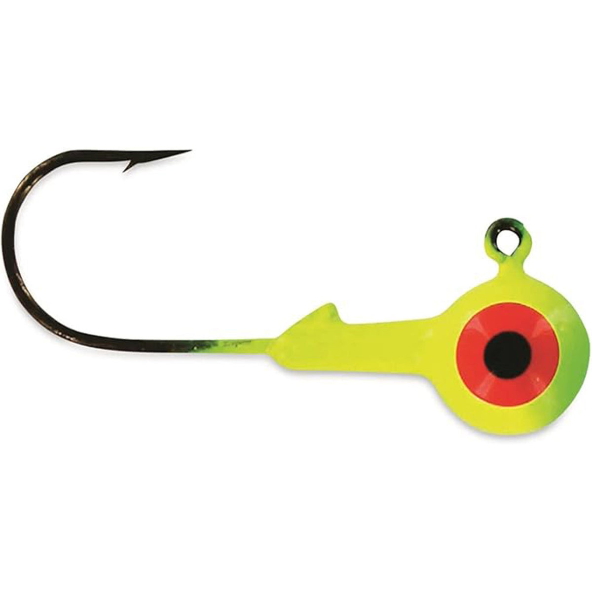 Big Bite Baits Double Dot 2 Color Round Ball Jighead Image in Lime Chartreuse