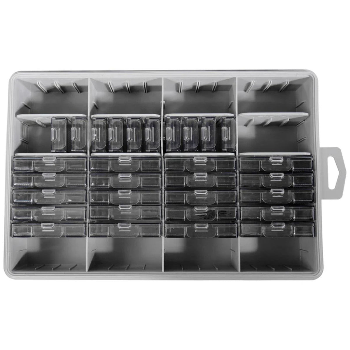 Inside image of the BKK OCD Tackle Storage System Medium Starter Kit.