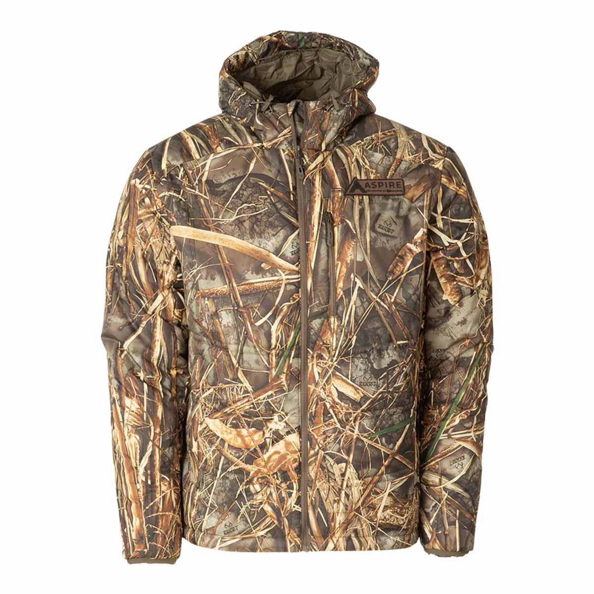 Ignite Mid-Layer Hooded Puffy Jacket, Realtree Max7 Variation Front View