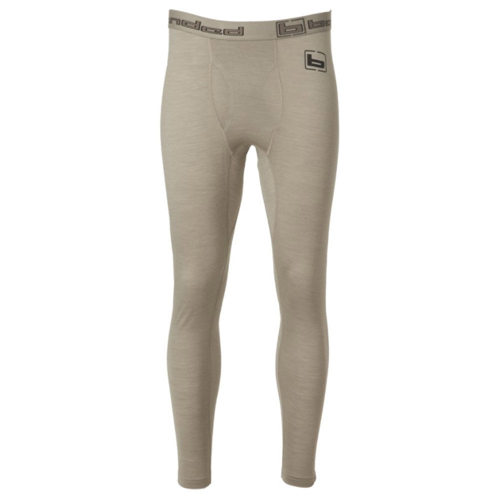 Banded "BASE" 180 Gram Wool Bottoms Image in Light Chocolate