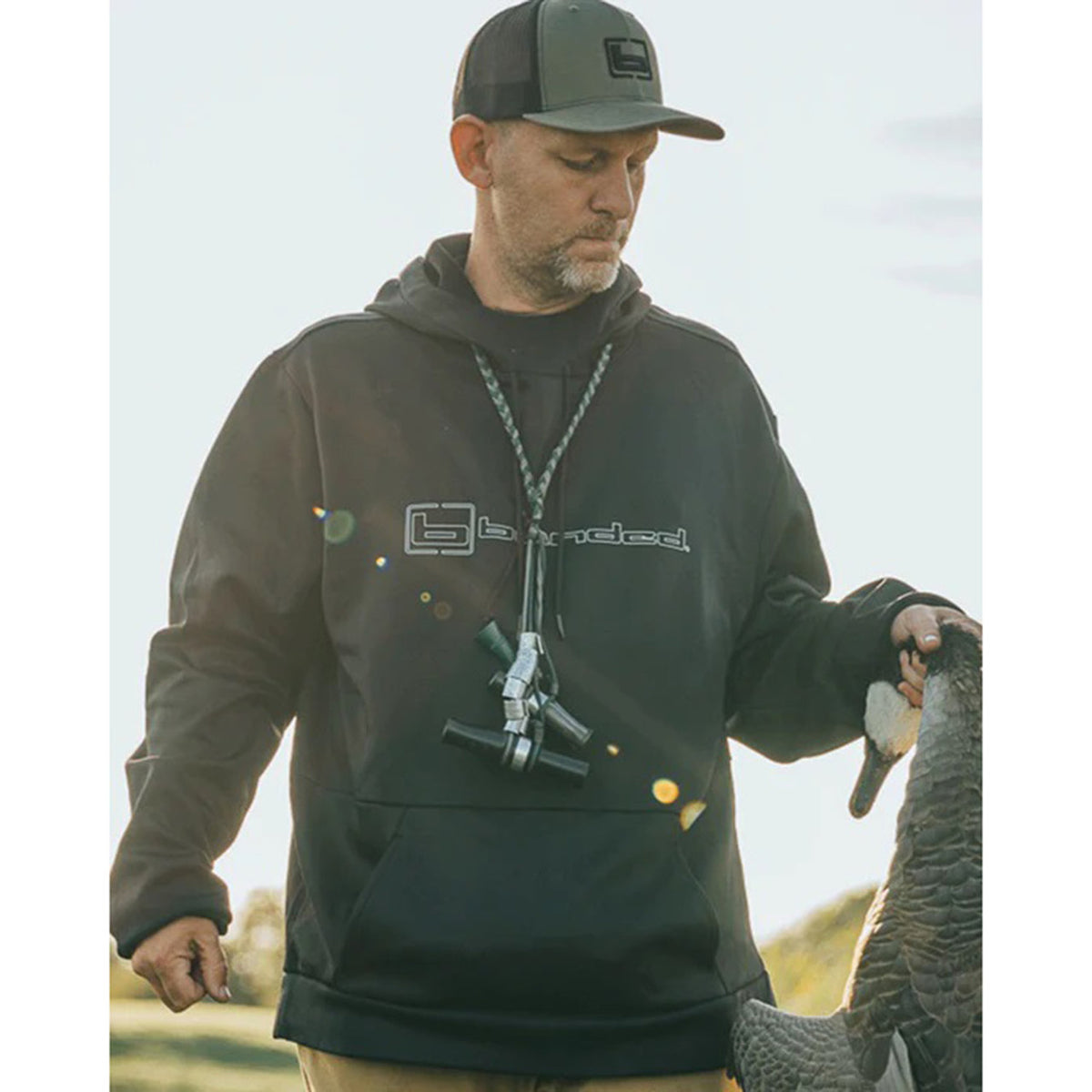 Banded FG-1 Honker Hoodie Model Image in Black