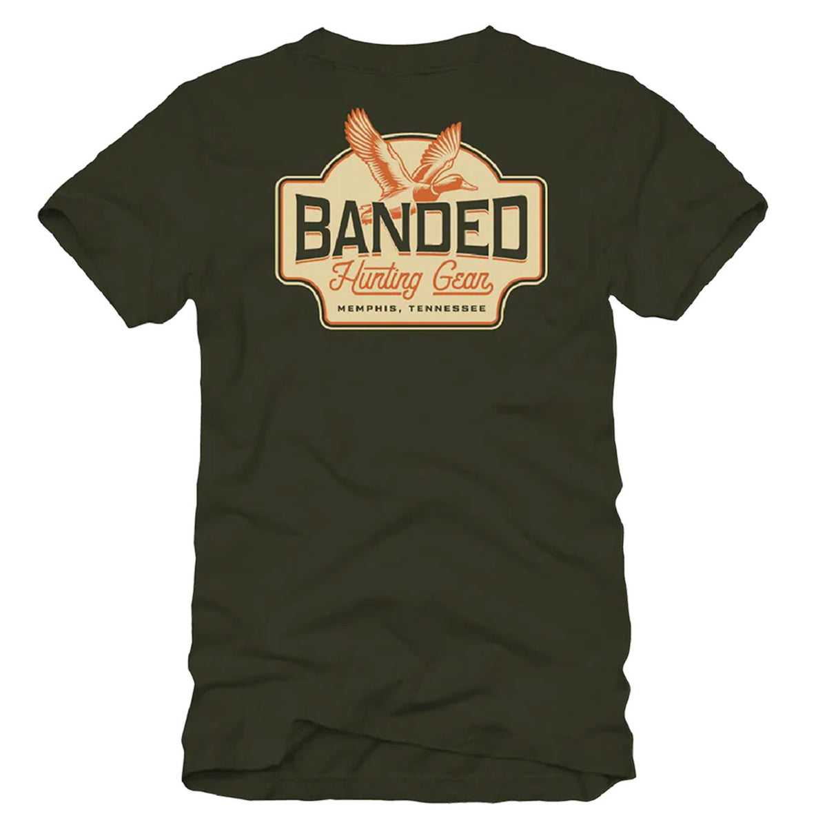 Banded The Hunt Short-Sleeve Tee Back Image in Dark Olive