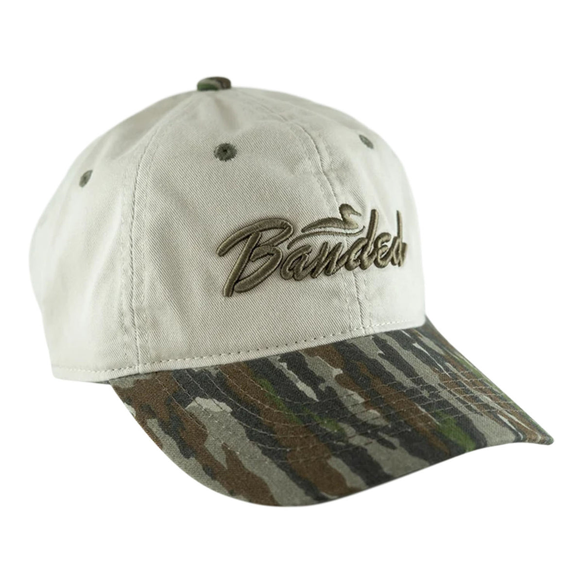 Front Angled Image of the Banded Duck Slash Hat.