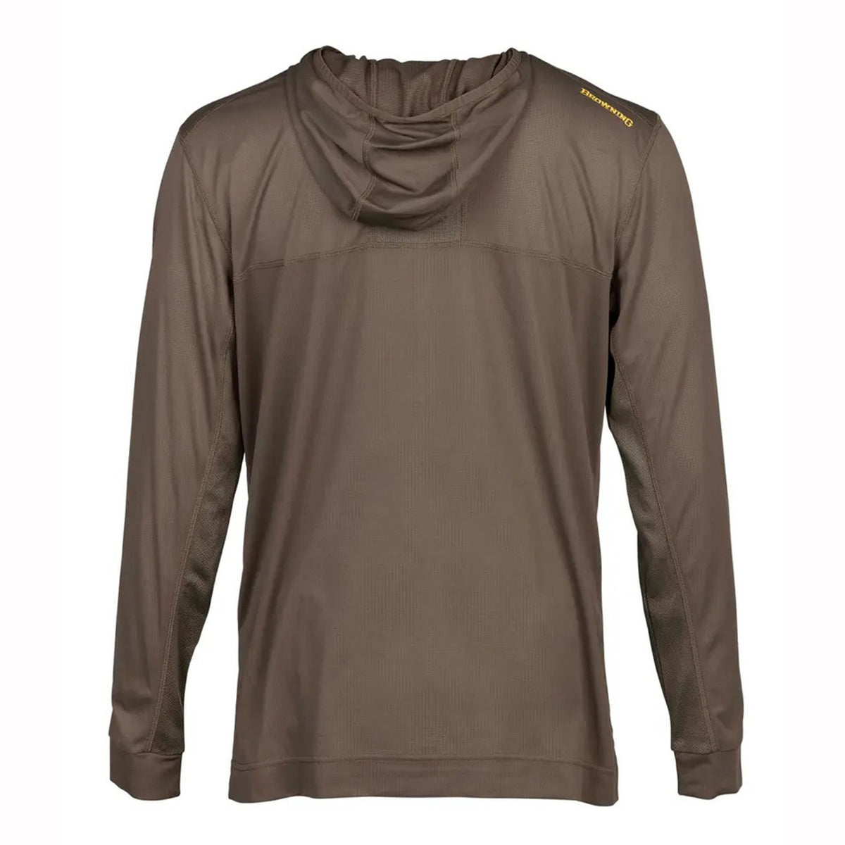 Browning Early Season Hooded Shirt Back Image in Major Brown