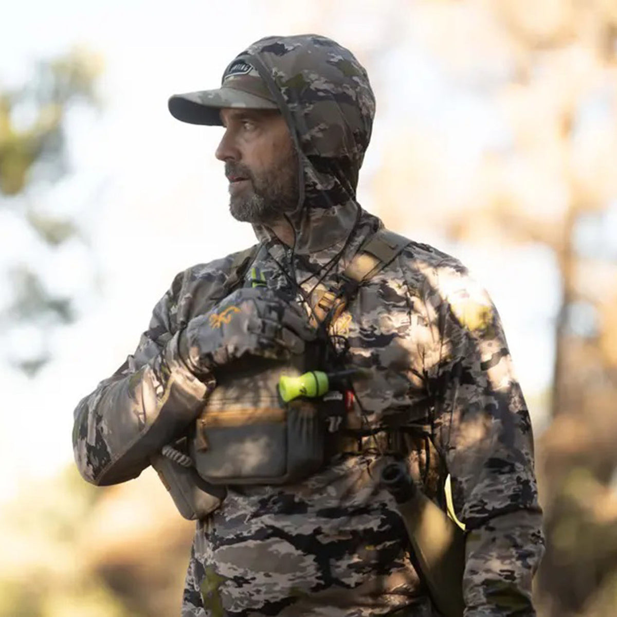 Browning Early Season Hooded Shirt Model Image in Ovix