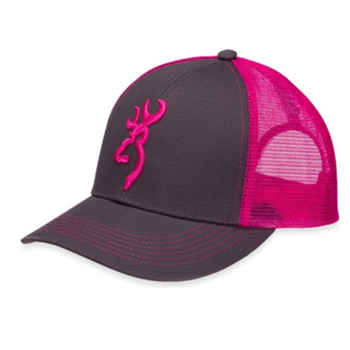 Browning Women's Flashback Cap - Charcoal/Neon Pink