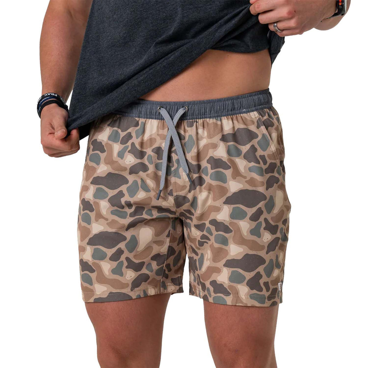 Burlebo 5.5" Athletic Shorts with Liner Main Image in Pintail Camo