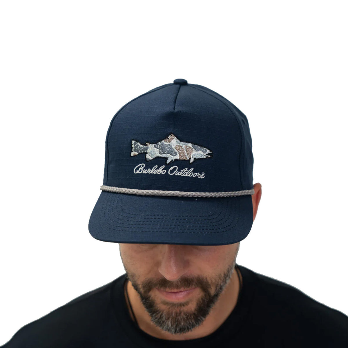 Burlebo Camo Fish Cap, Navy Image