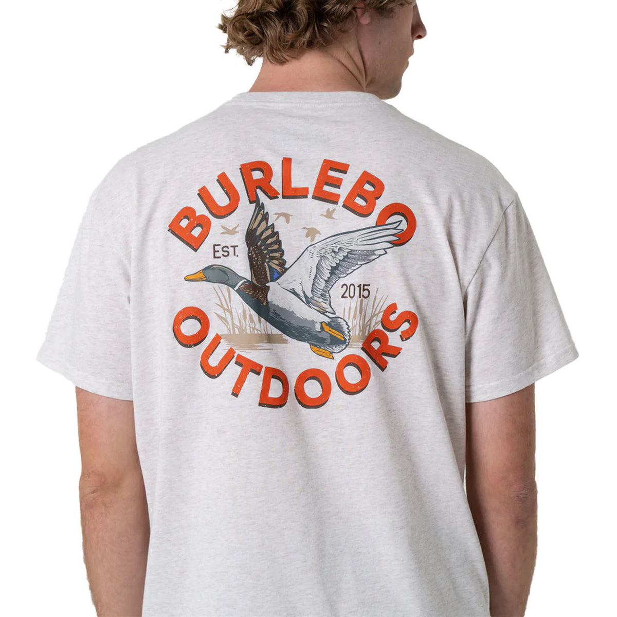 Burlebo Old School Duck Hunt T-Shirt Back Image in Oatmeal