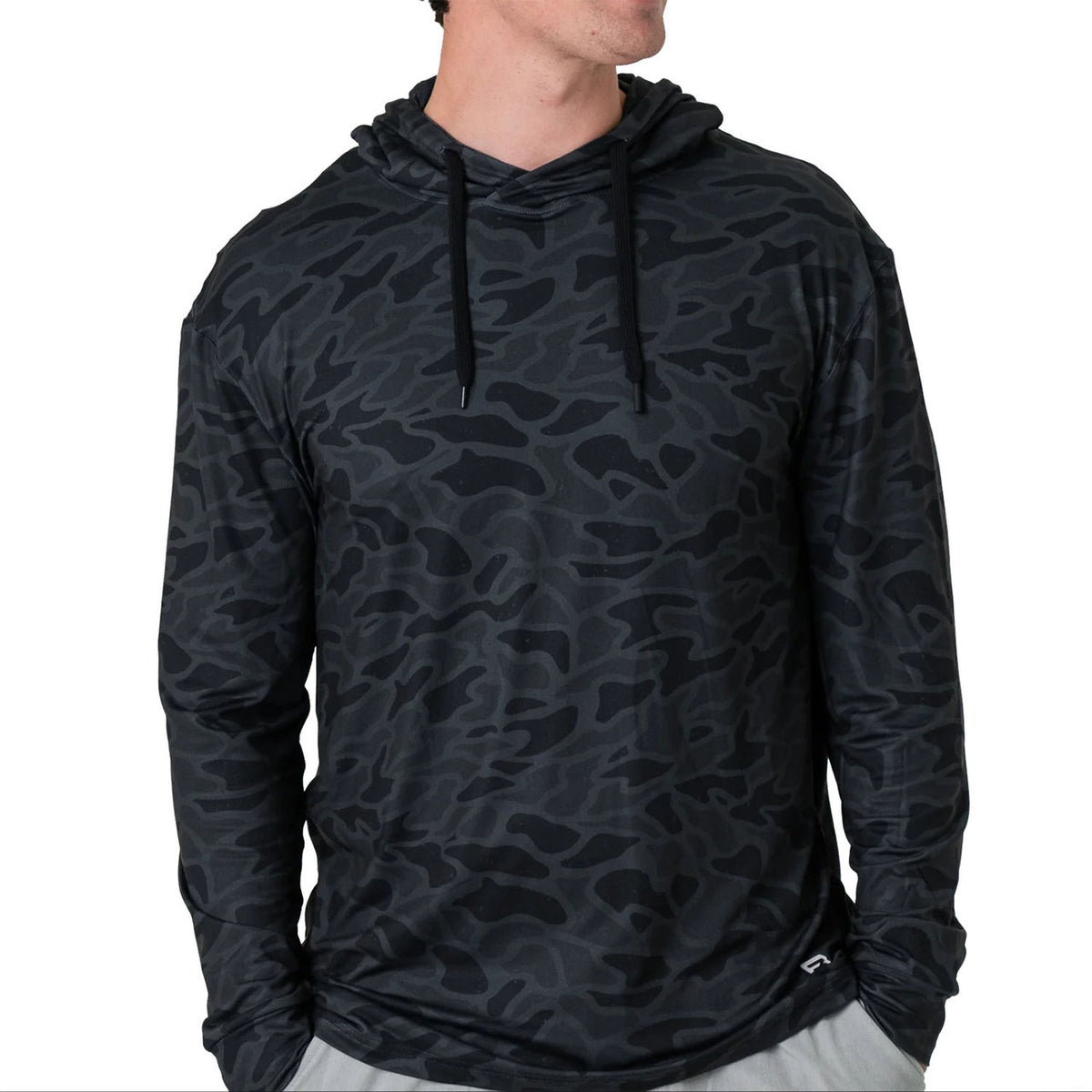 Burlebo Performance Hoodie Black Camo front image