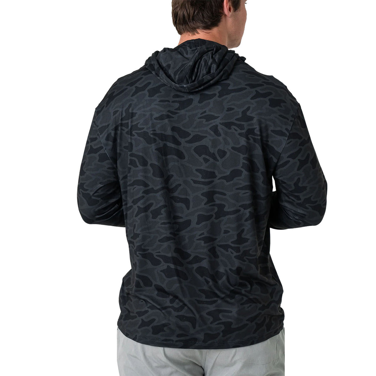 Burlebo Performance Hoodie Black Camo back image
