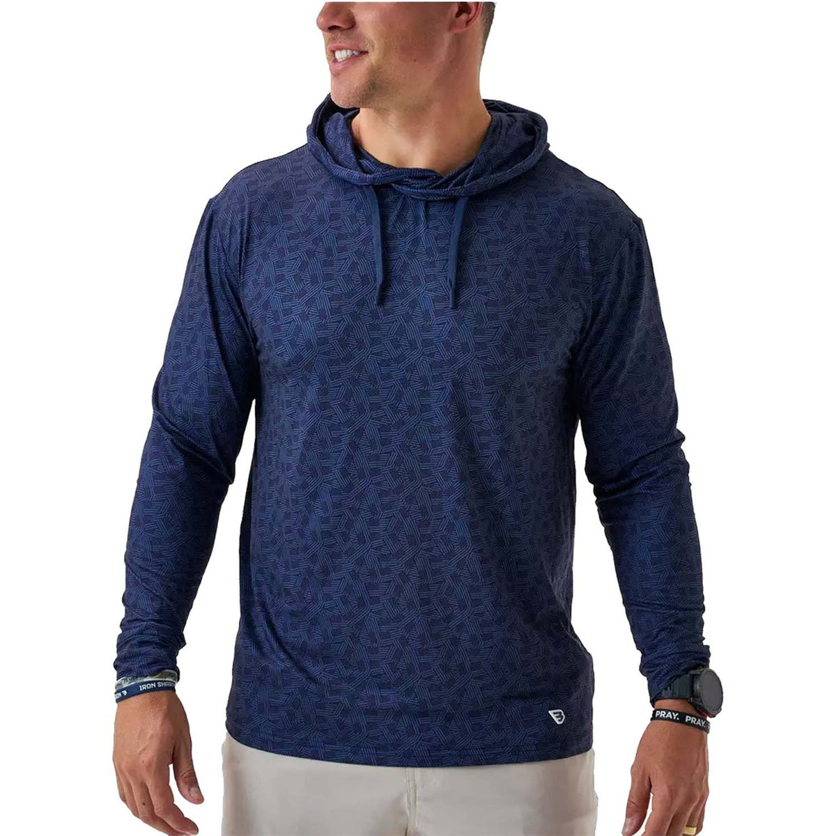 Image of the Burlebo Performance Hoodie in Navy