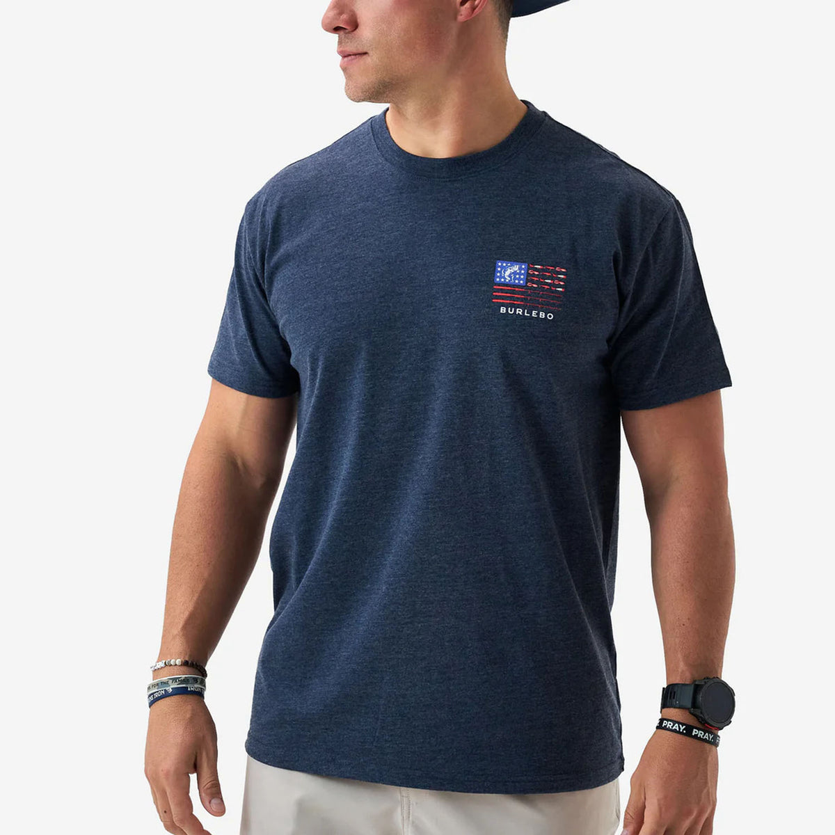 Front image of the Burlebo Fishing USA Short Sleeve Tee.