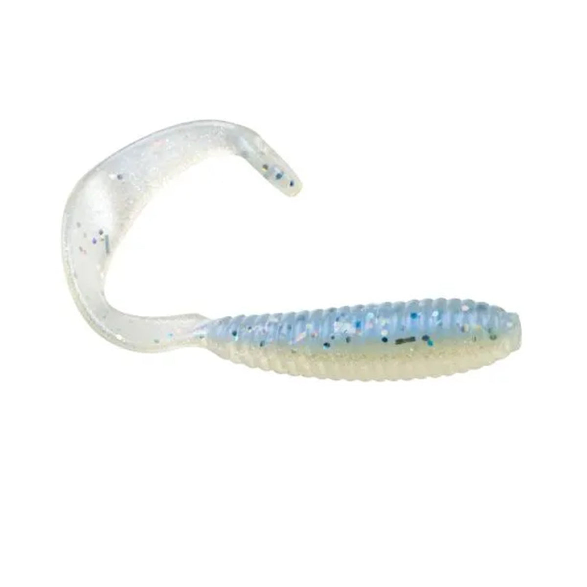 Bobby Garland Hyper Grub Crappie Fishing Grub Image in Blue Ice