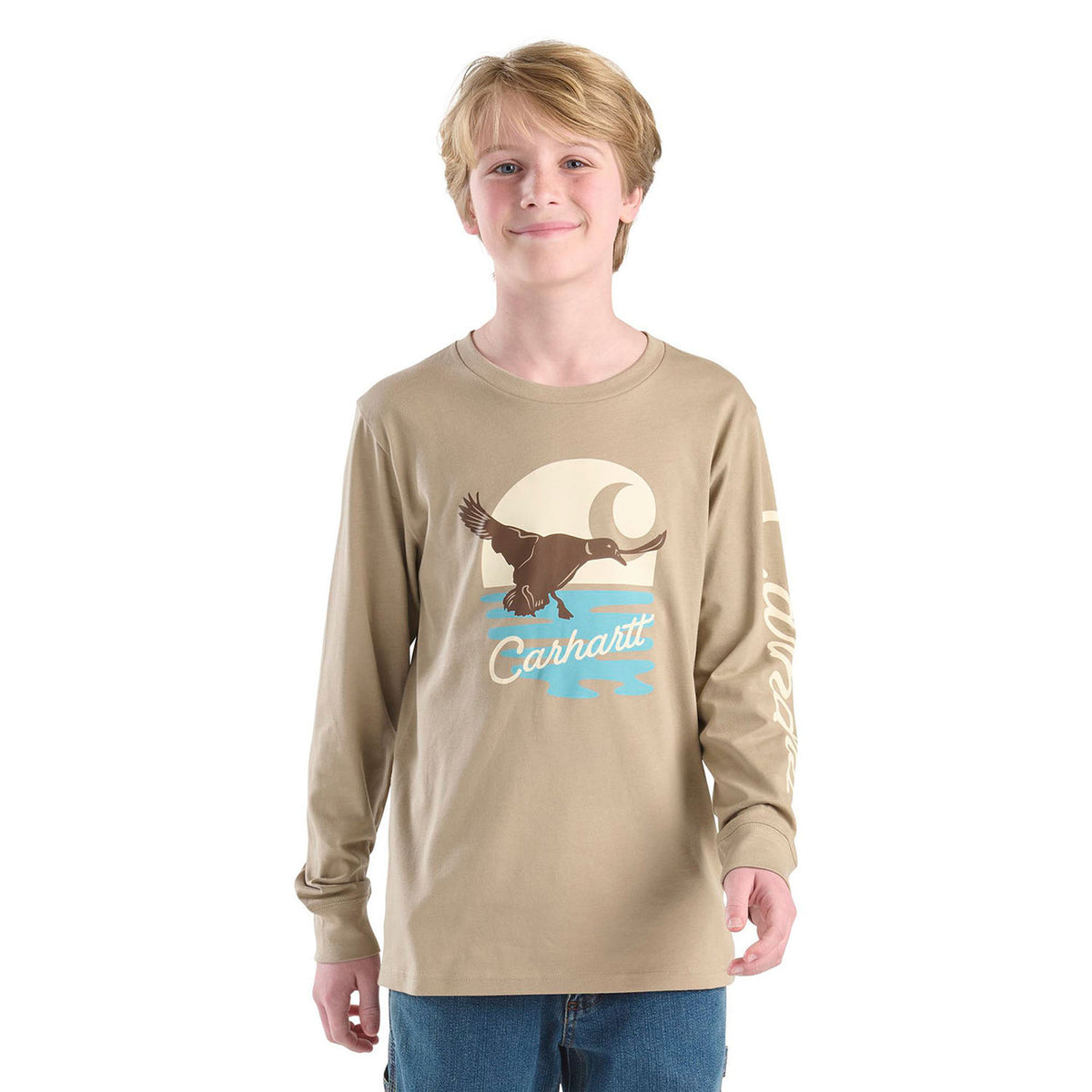 Carhartt Youth Long Sleeve Duck 'C' T-Shirt Front Image