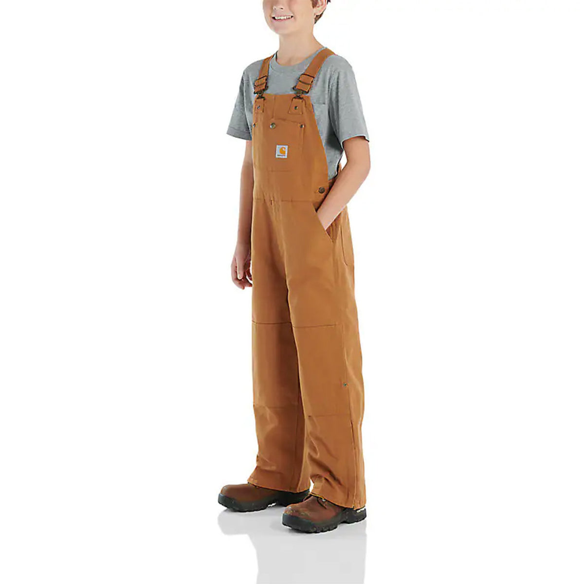 Carhartt Kids' Quilt-Lined Canvas Overalls side image