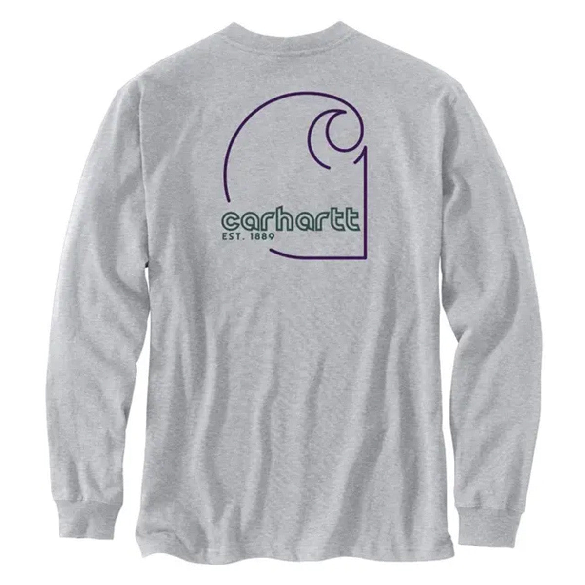 Carhartt Men's Loose Fit Heavyweight Long-Sleeve Pocket C Graphic Tee Image