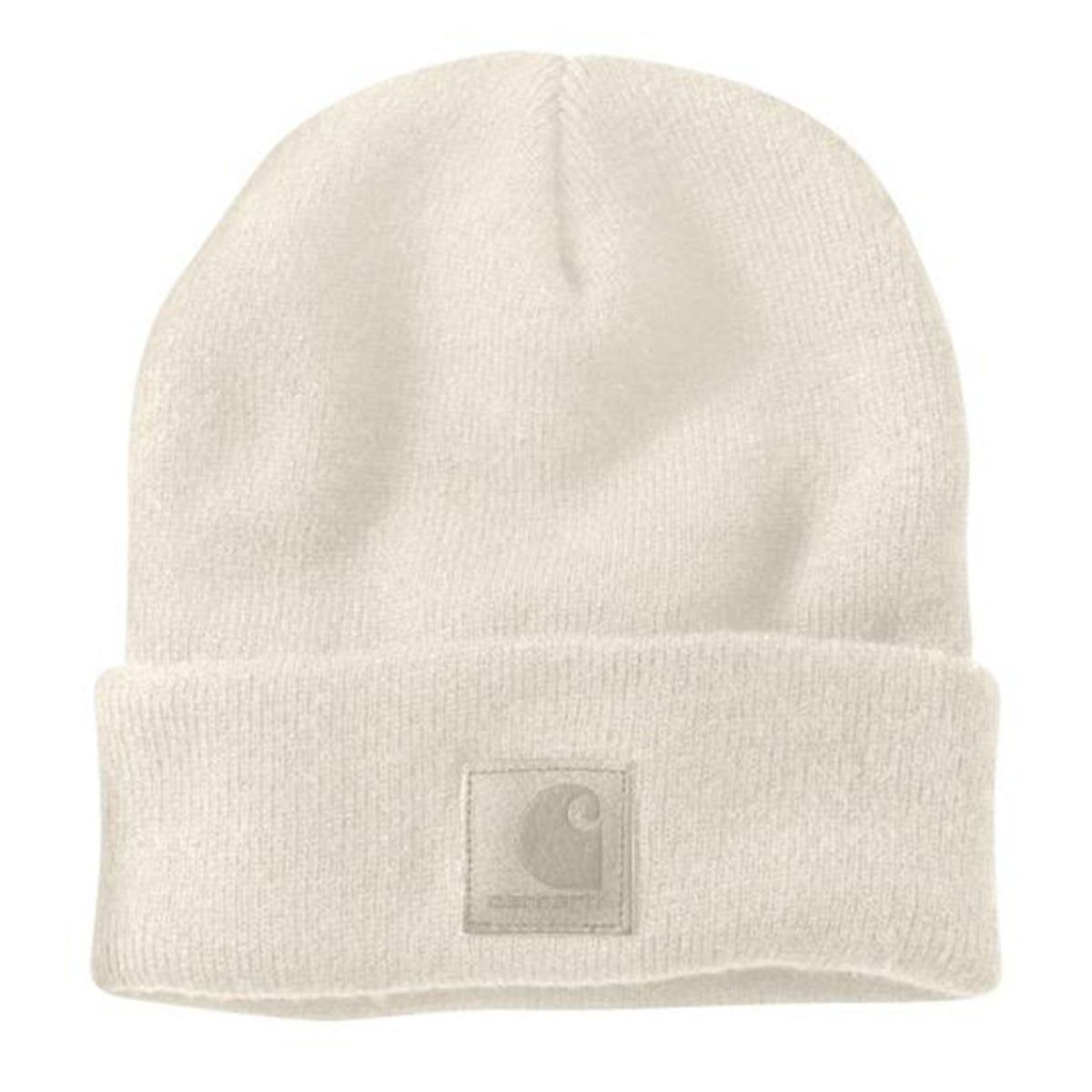 Carhartt Tonal Patch Beanie Image in Winter White