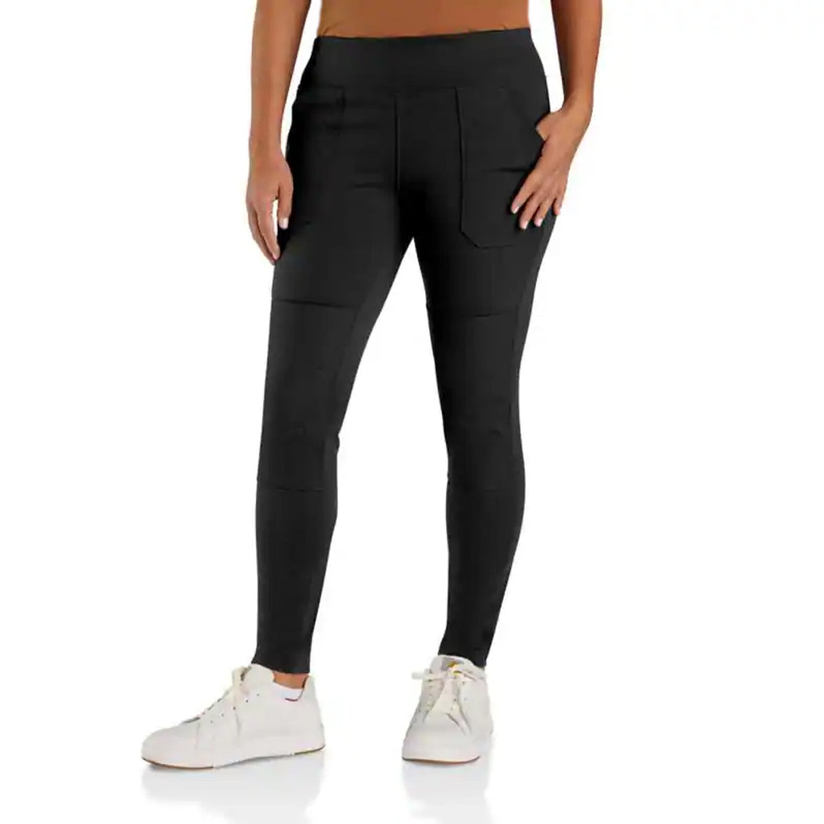 Carhartt Women's Force Midweight Pocket Leggings Front Image Black