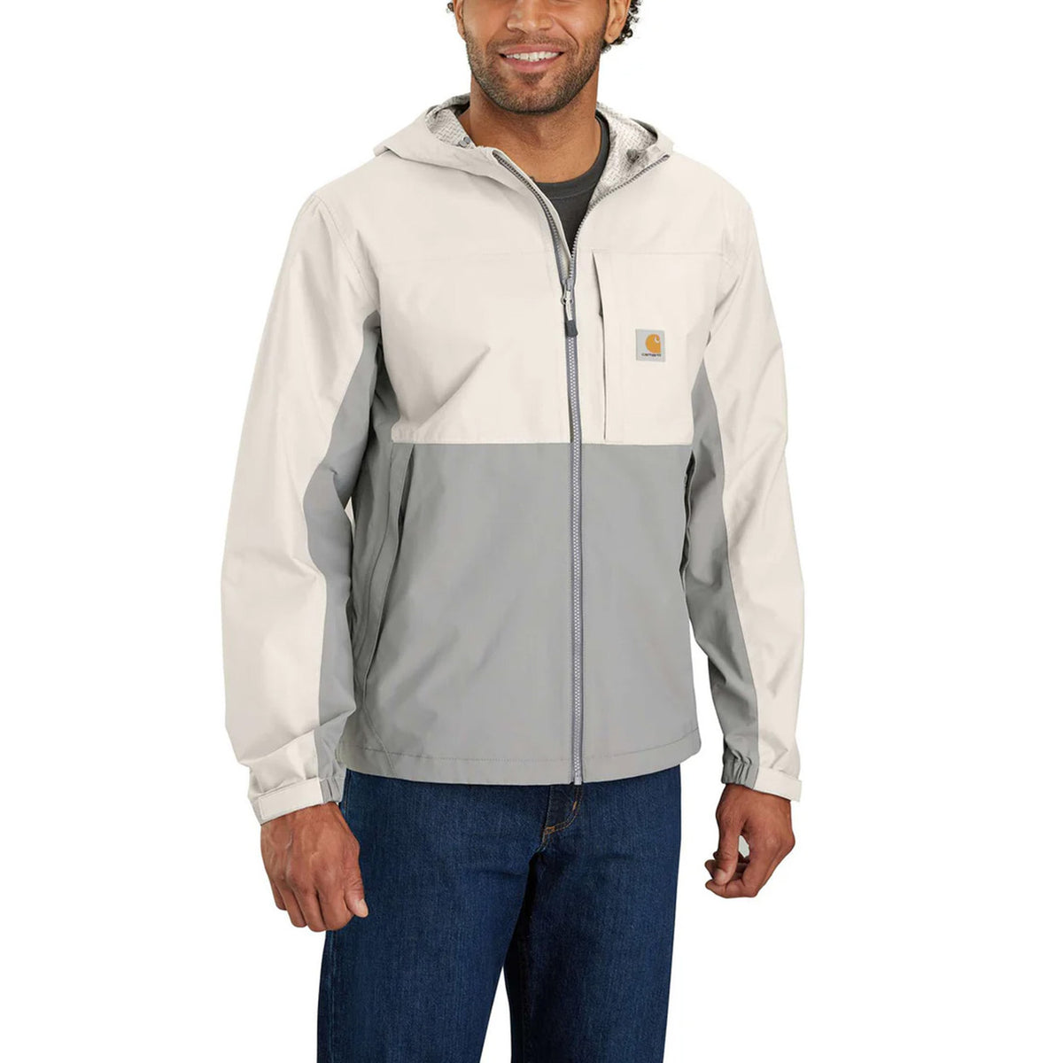 Image of Carhartt Storm Defender Relaxed Fit Lightweight Packable Jacket Image in Malt-Asphalt