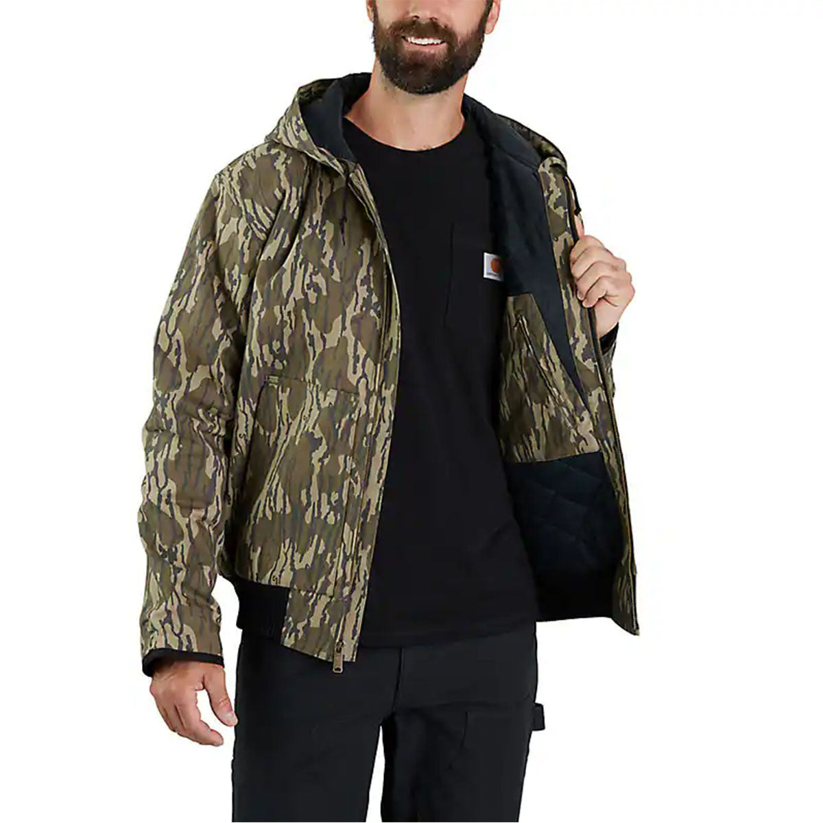 Carhartt Rugged Flex Duck Loose Fit Insulated Active Jacket Front Open Image